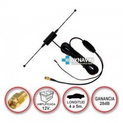 VARILLA. CONECTOR SMA. ANTENA DE TDT TV DIGITAL AMPLIFICADA 12V PARA COCHE