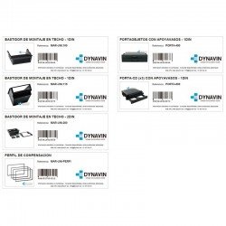 2 DIN BASTIDOR DE MONTAJE UNIVERSAL: 99 x 171,0mm / 110 x 188,5mm