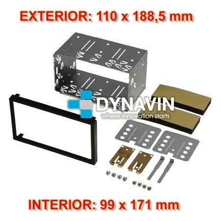 2 DIN BASTIDOR DE MONTAJE UNIVERSAL: 99 x 171,0mm / 110 x 188,5mm