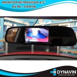 PACK RETROVISOR 4,3" + CAMARA TRASERA DVN-1016 CAM