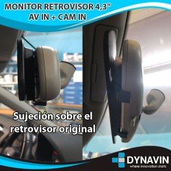 Comprar PACK RETROVISOR 4,3 + CAMARA TRASERA DVN-1016 CAM